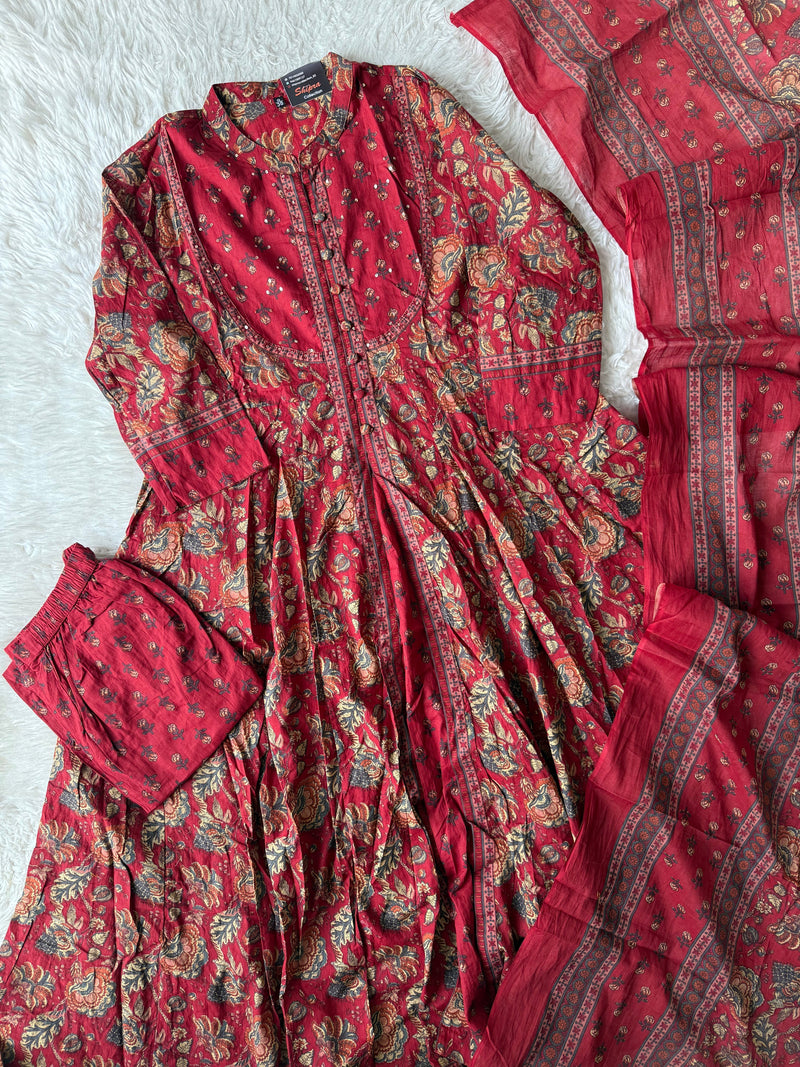 Premium Cotton Kurti Pant Dupatta Set