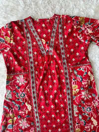 Cotton FLARE Kurti Pant Dupatta Set