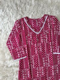 Premium Cotton Rani Pink 💞 Set