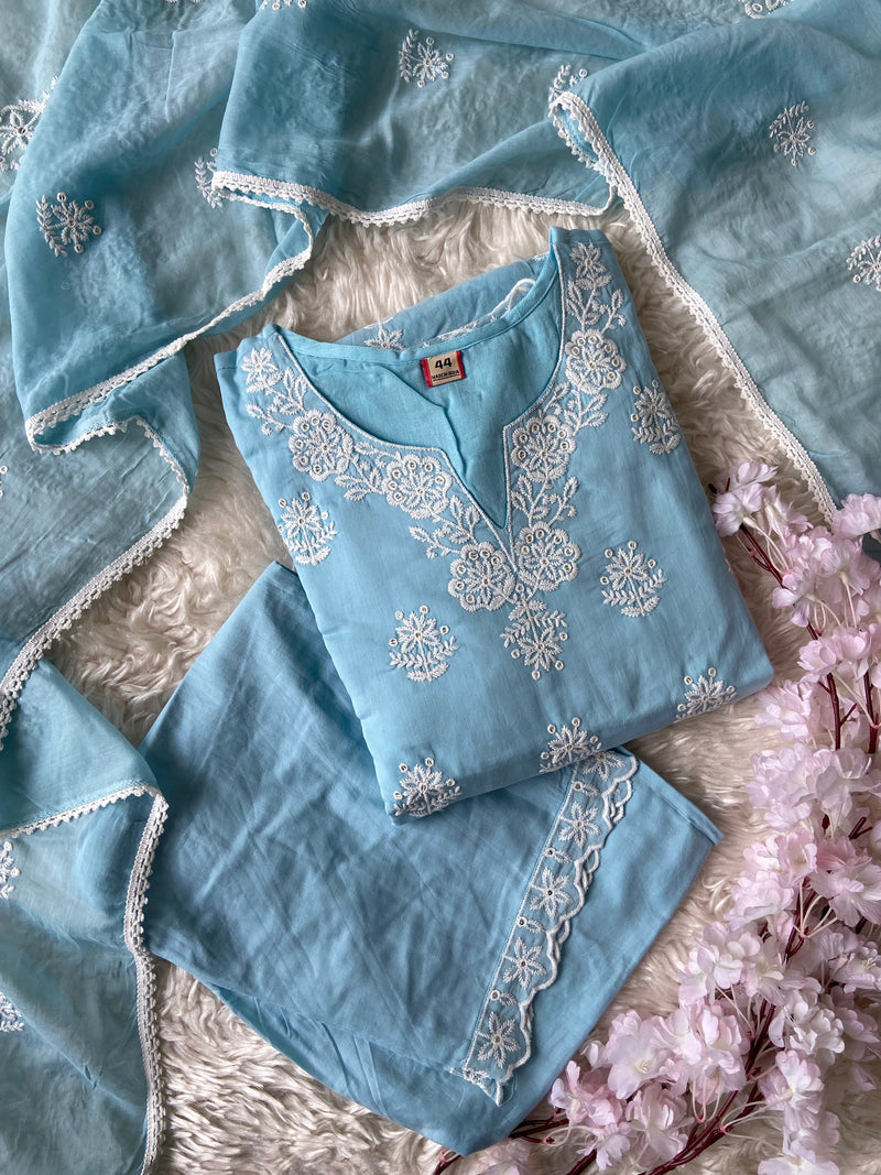 Premium Mul Cotton Thread Work Collection