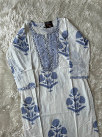 Premium Cotton Kurti plazo Dupatta Set