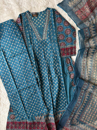 Premium Cotton Kurti plazo Dupatta Set