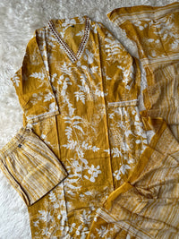 Budget Friendly Kurti Pant Dupatta Set