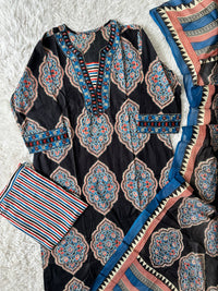 Budget Friendly Kurti Pant Dupatta Set