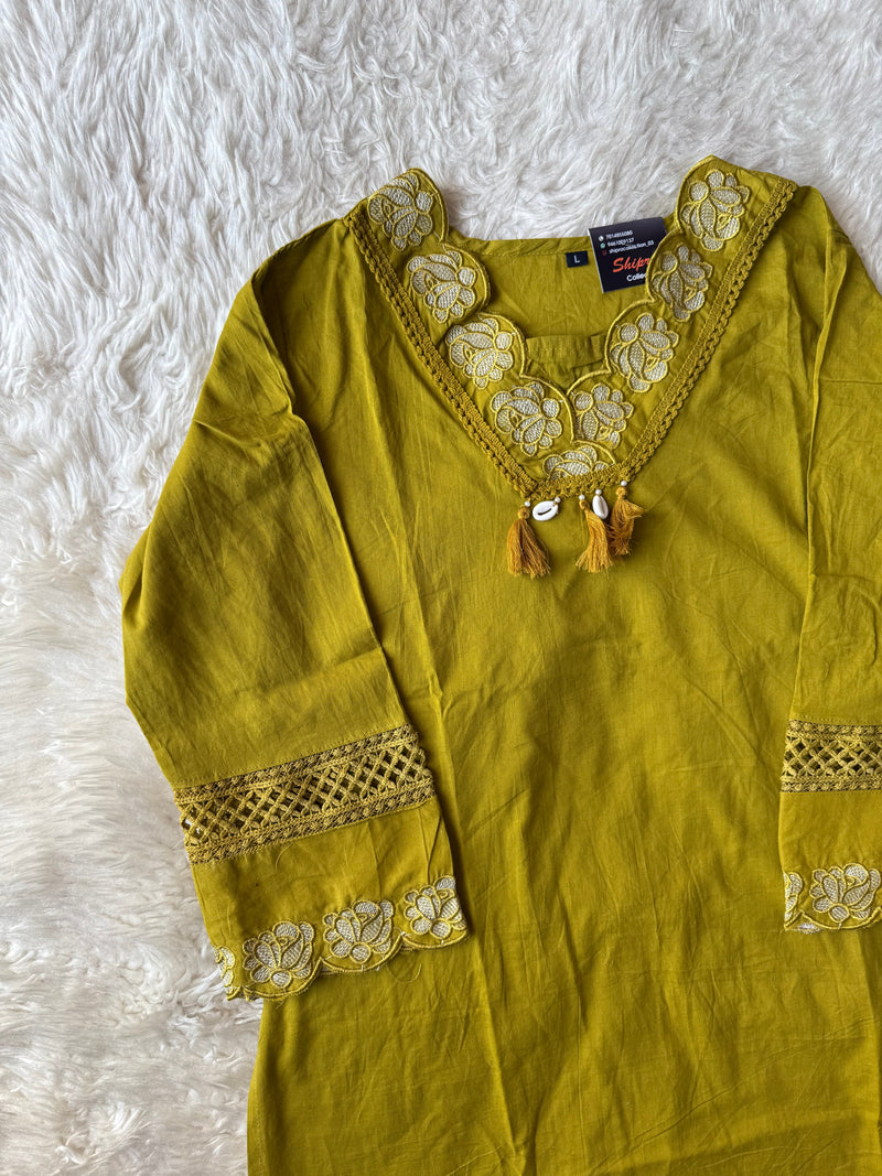 Budget Friendly Kurti Pant Dupatta Set