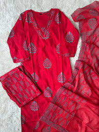 Budget Friendly Kurti Pant Dupatta Set