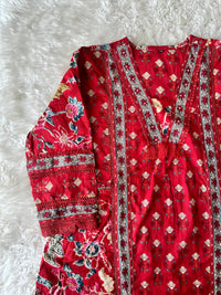 Cotton FLARE Kurti Pant Dupatta Set