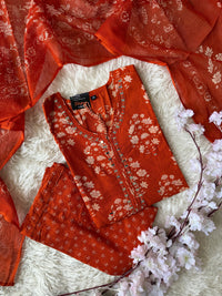 Budget Friendly Kurti Pant Dupatta Set