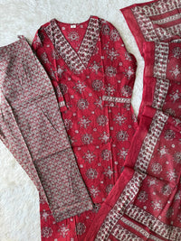 Premium Cotton Kurti Pant Dupatta Set