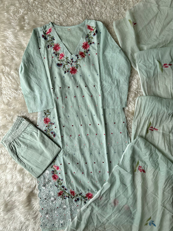 Premium Mul Cotton Thread Work Collection