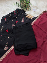 ✨ Pure Cotton Embroidered A-Line Kurti Set ✨