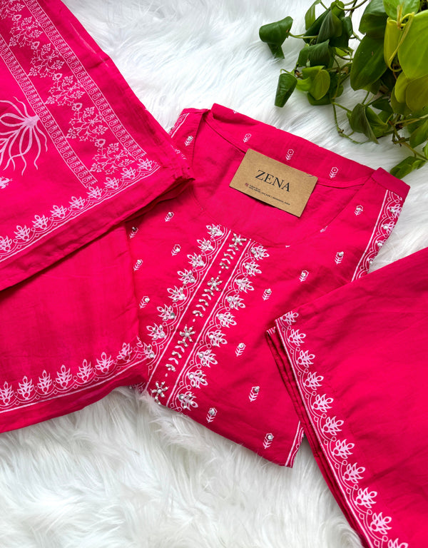 Pure Cotton Ready-to-Wear Kurti Set – Everyday Elegance