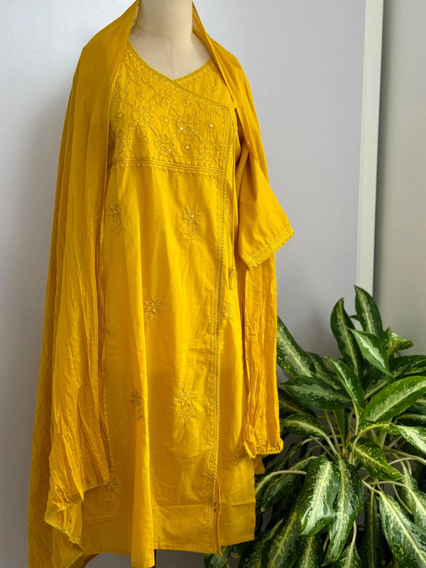 Pure Cotton Embroidered Kurti Set – Elegant Daily & Festive Wear