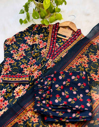 Graceful & Timeless – READY TO WEAR COTTON ANARKALI KURTI SET ✨Z914