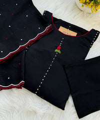 ✨ Pure Cotton French Knot Anarkali Set ✨