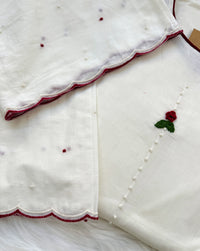 ✨ Pure Cotton French Knot Anarkali Set ✨