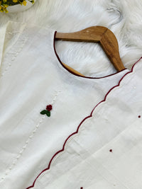 ✨ Pure Cotton French Knot Anarkali Set ✨