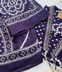 ✨ Pure Cotton Mirror Work Kurti Set with Handwork Details ✨
