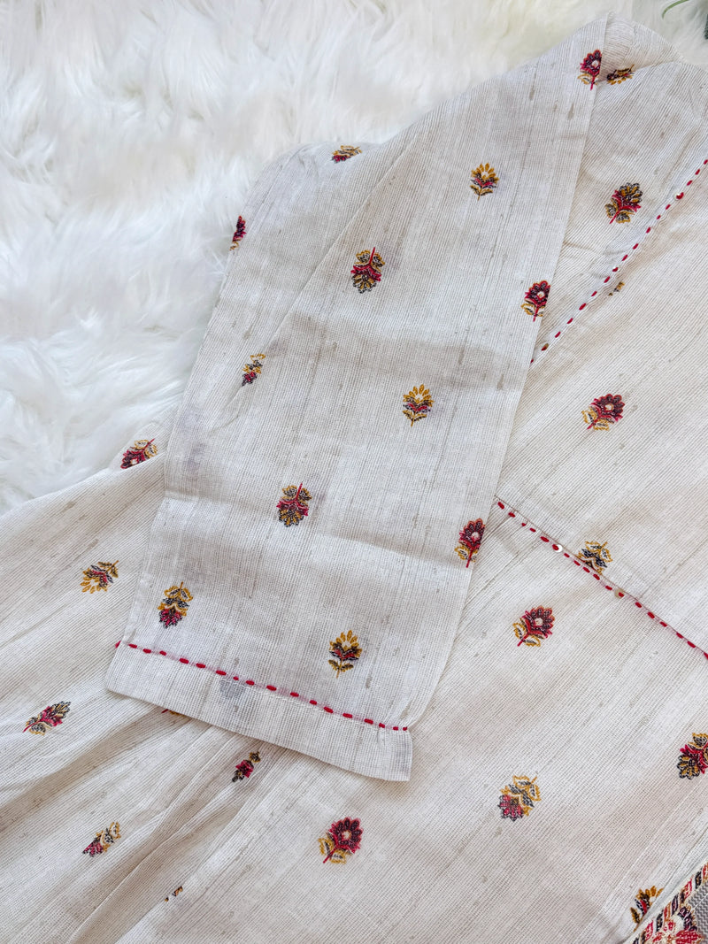 ✨ Pure Cotton Embroidered Anarkali Set ✨