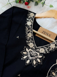 ✨ Pure Cotton Embroidered Kurti Set ✨
