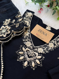 ✨ Pure Cotton Embroidered Kurti Set ✨