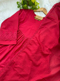 Pure Mul Chanderi Anarkali Kurti Set – Grace with Sophistication