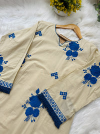 🌸 Premium Mul Cotton Embroidered Anarkali Set 🌸