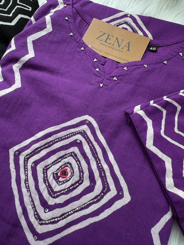 Pure Cotton Hand Detailed Kurti Set – Elegant & Comfortable Daily Ethnic Wear