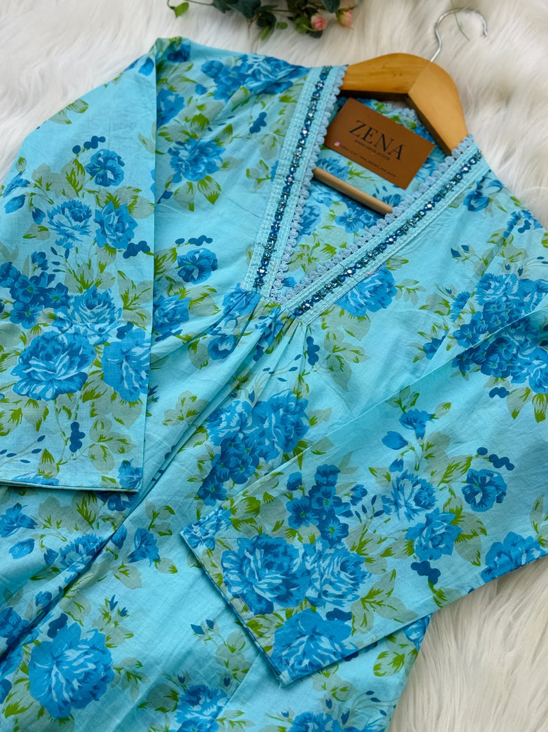 Pure Cotton A-Line Kurti Set – Comfortable & Stylish Daily Wear